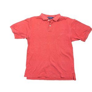 Daniel Cremieux Medium Red Polo Shirt Cotton Casual Crimson